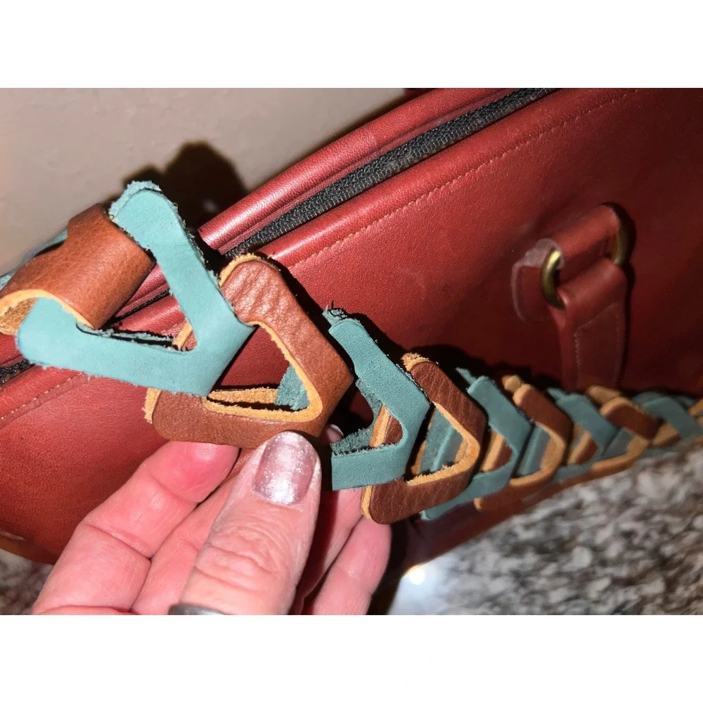 Vintage Coach Baxter 9903 Bordeaux Burgundy Glove Tanned Leather Satchel USA KMM